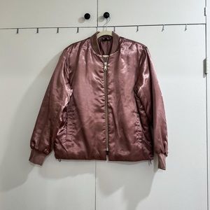 topshop metallic bomber jacket